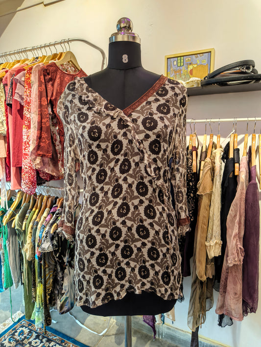 Baroque inspired silk tunic