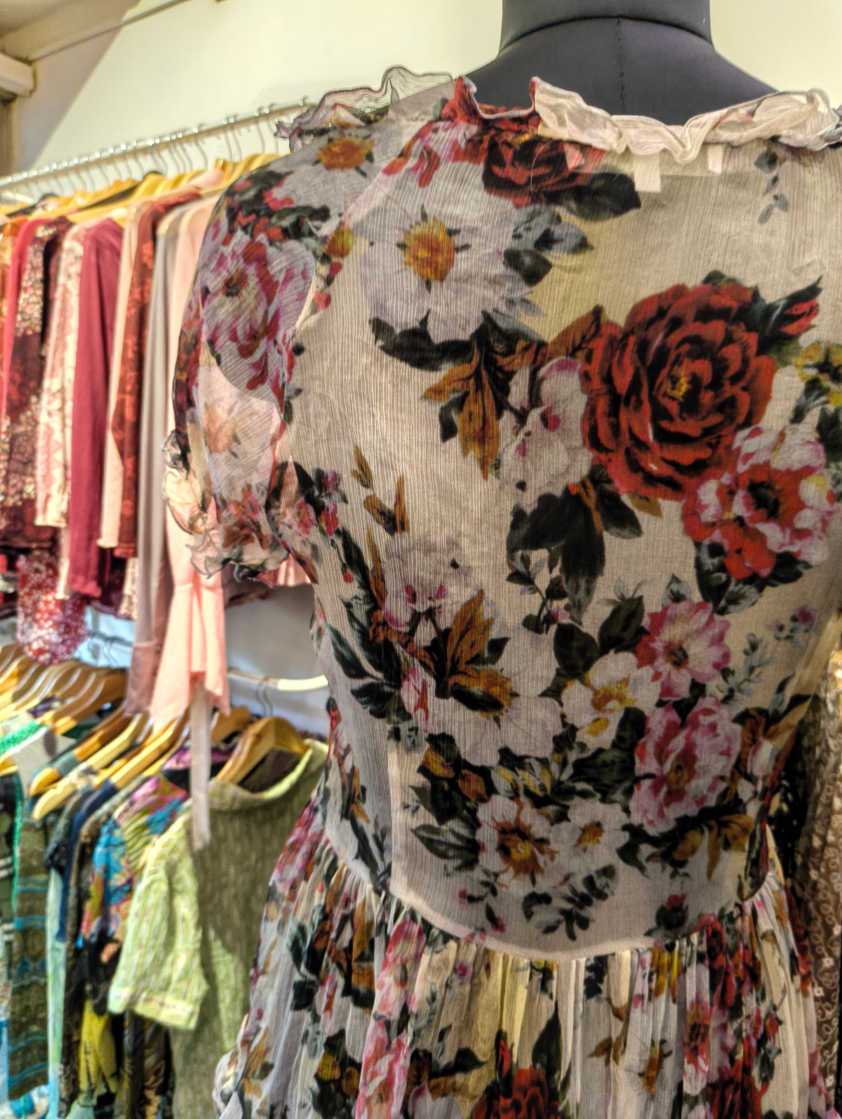 Floral silk top