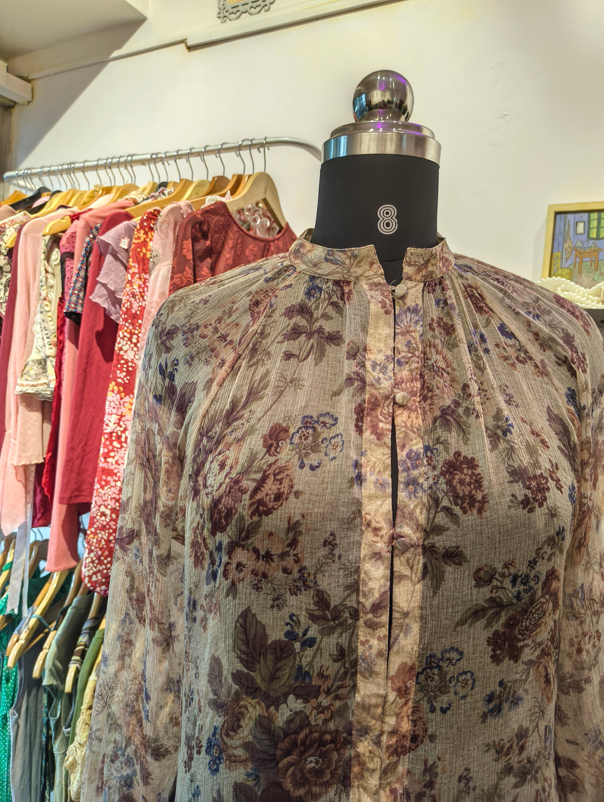 Timeless floral silk dress