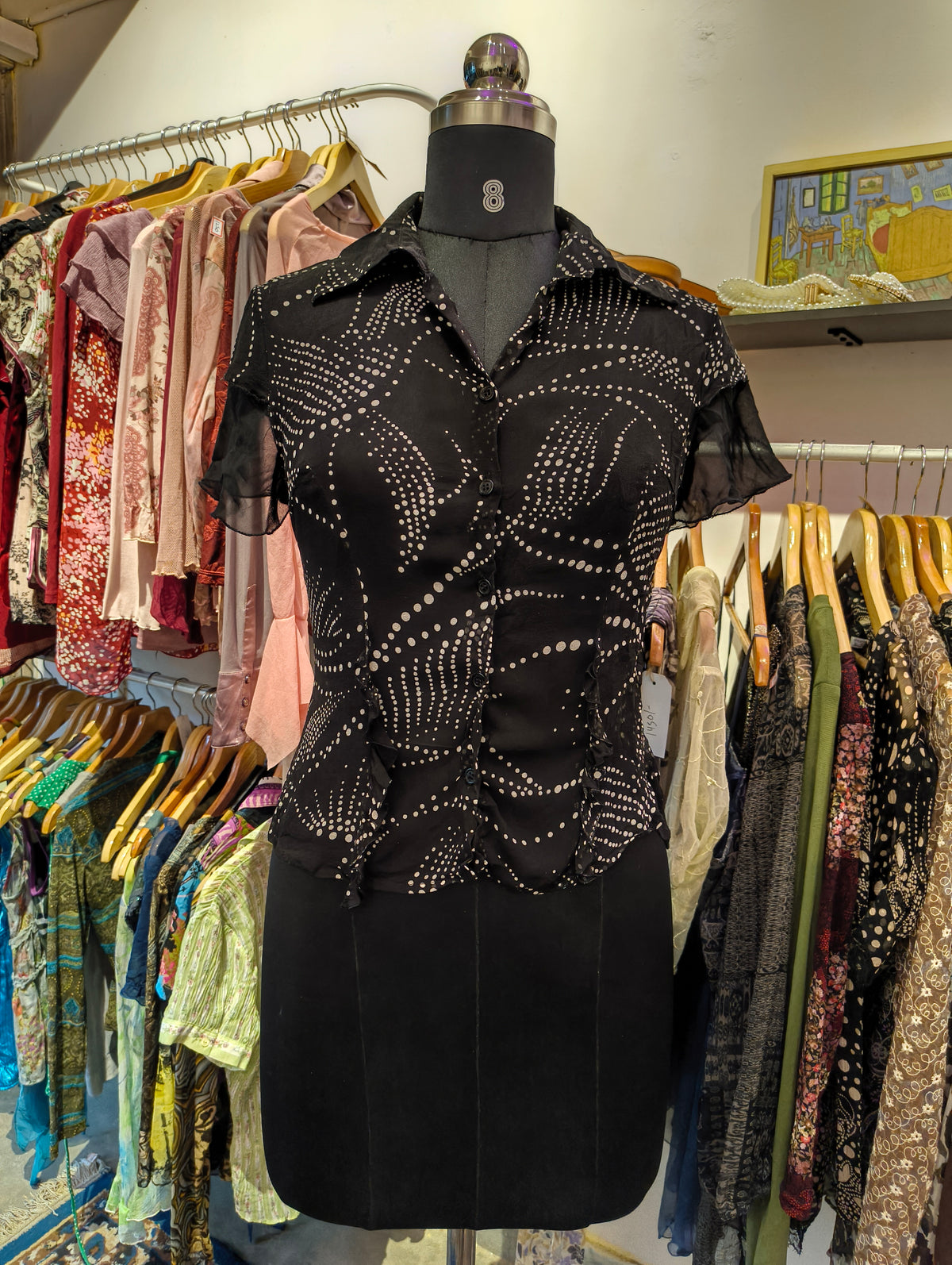 Ditsy silk shirt