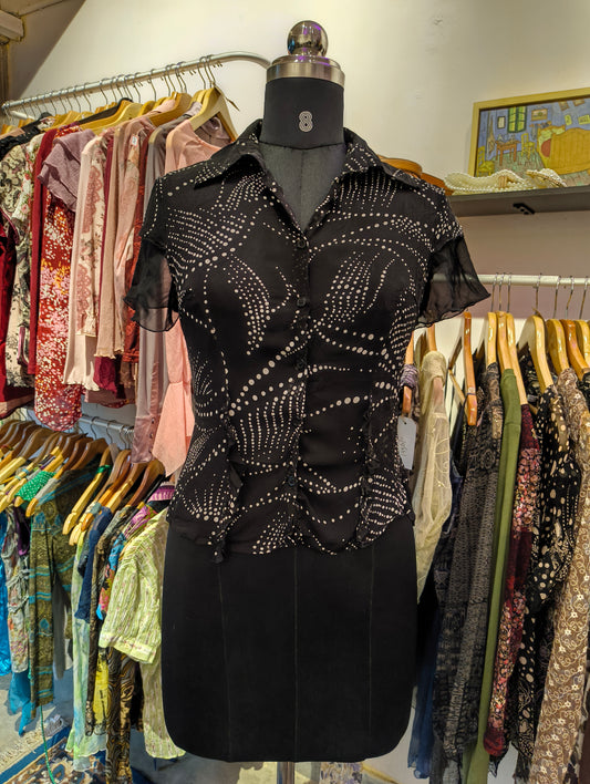 Ditsy silk shirt