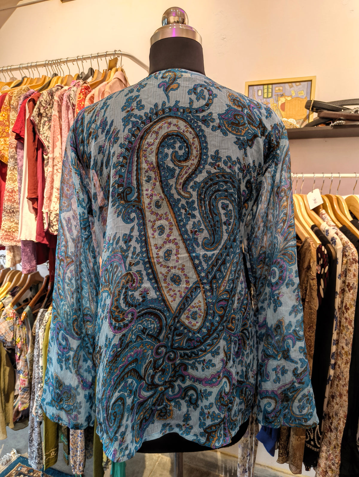 Vintage paisley chiffon top