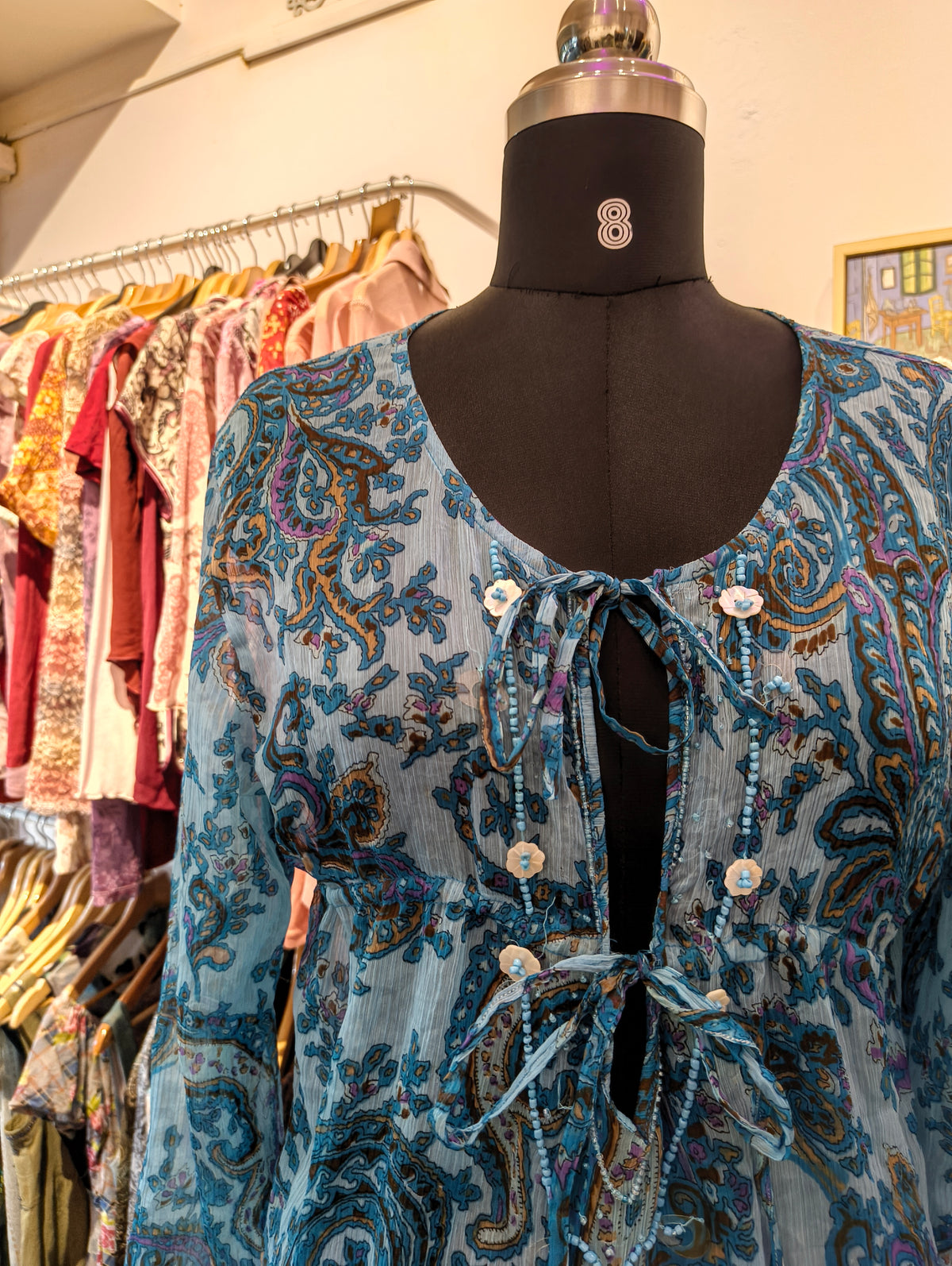 Vintage paisley chiffon top