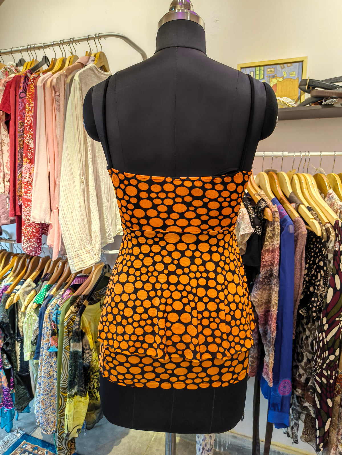 Polka top skirt set