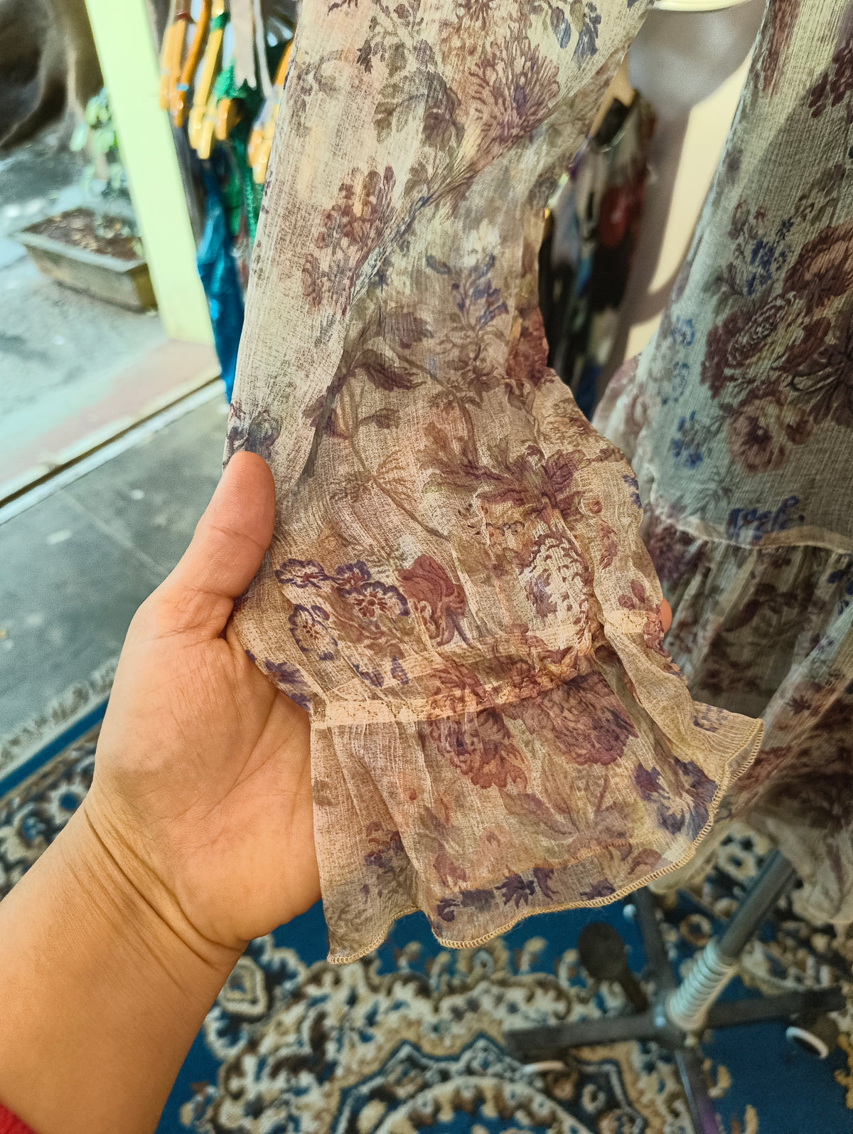 Timeless floral silk dress