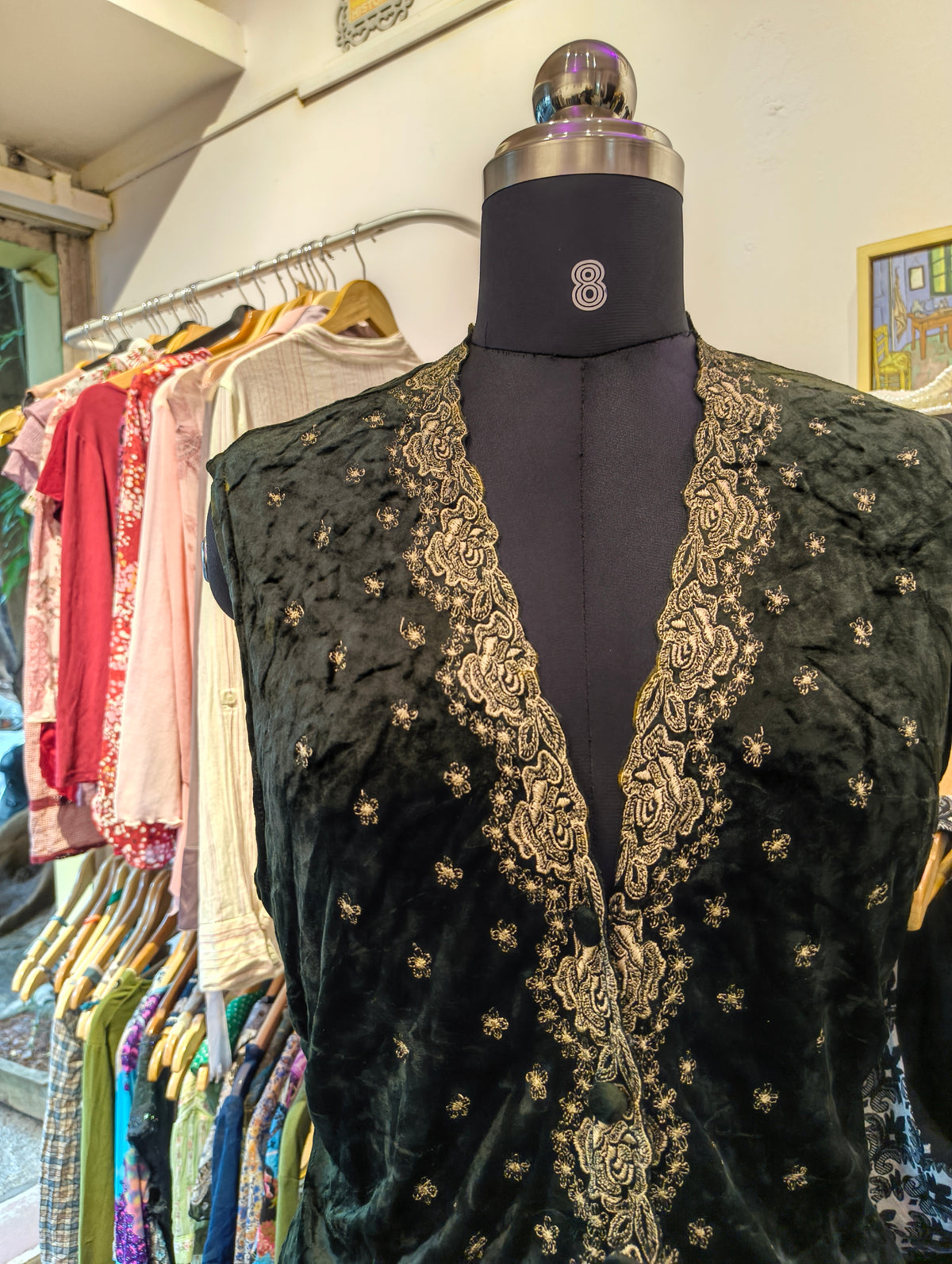 Rare find! Velvet rose vest