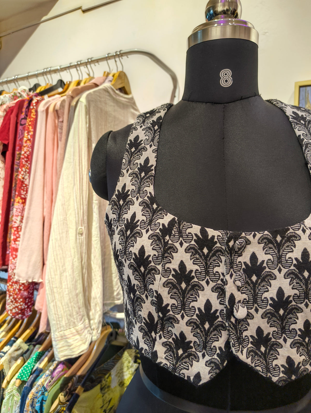 Vintage front button top