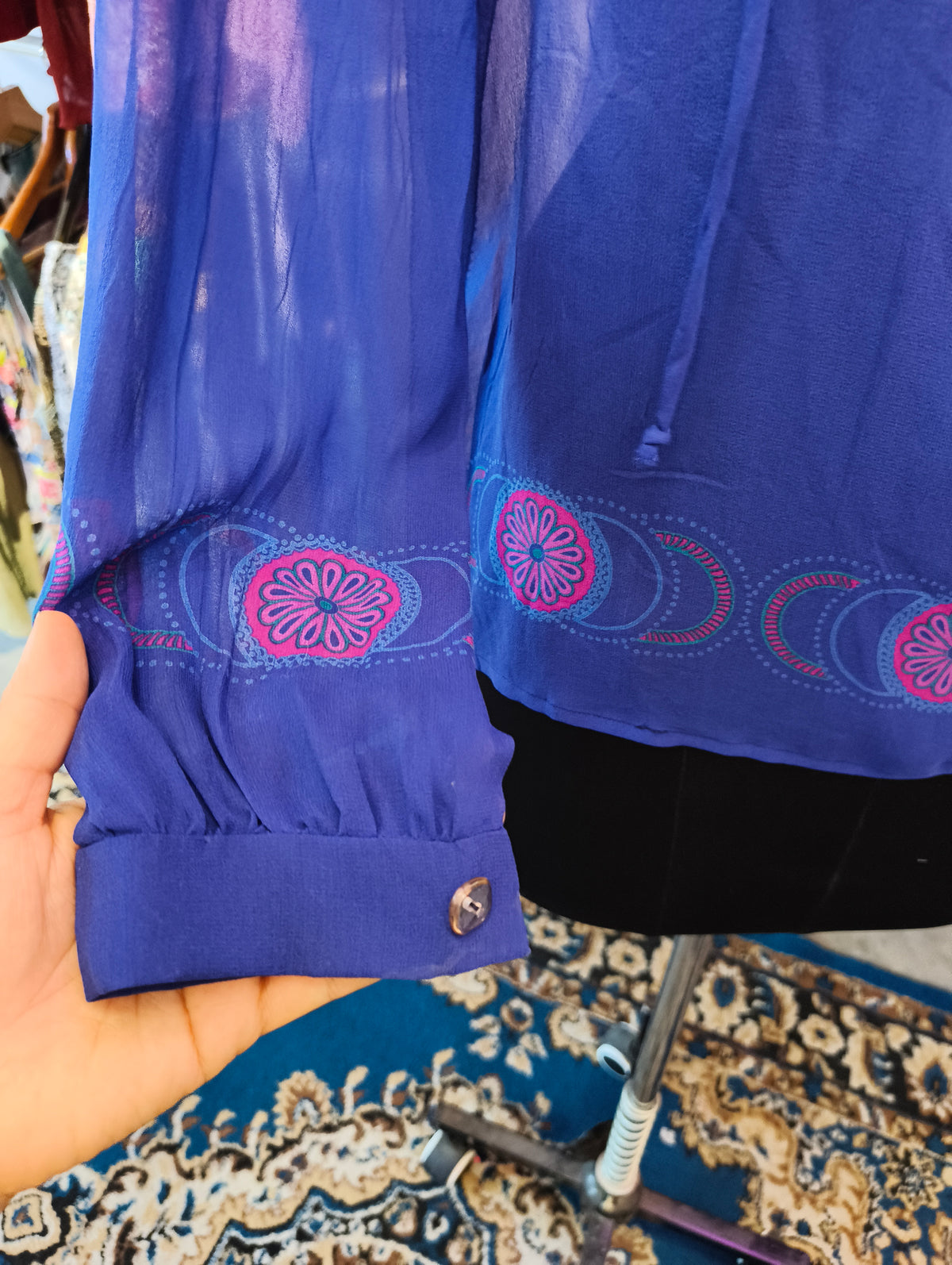 Purple silk top