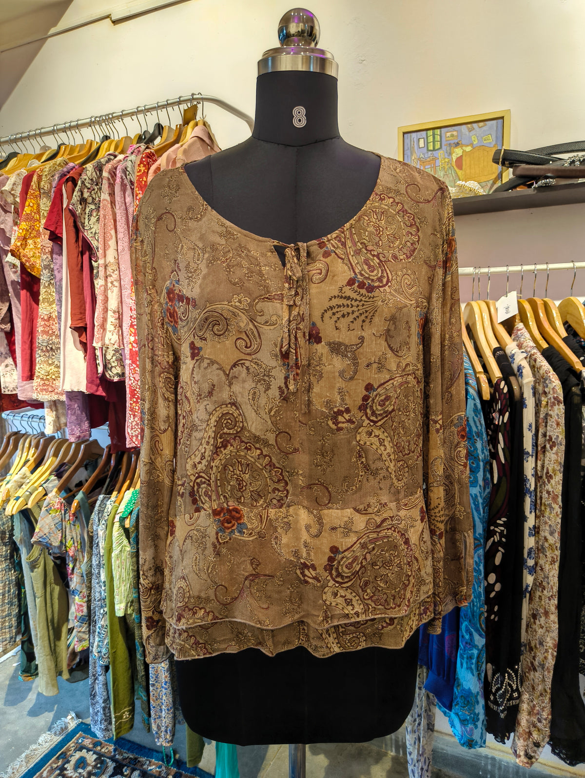 Paisley baroque top