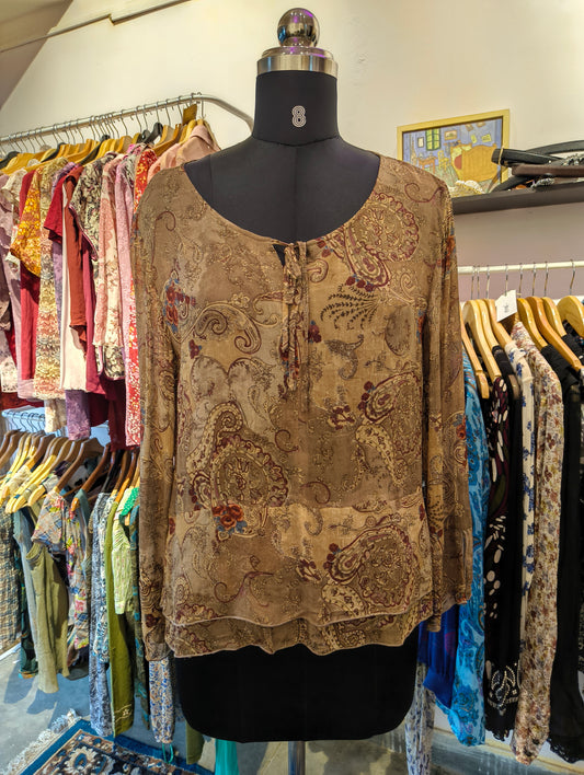 Paisley baroque top