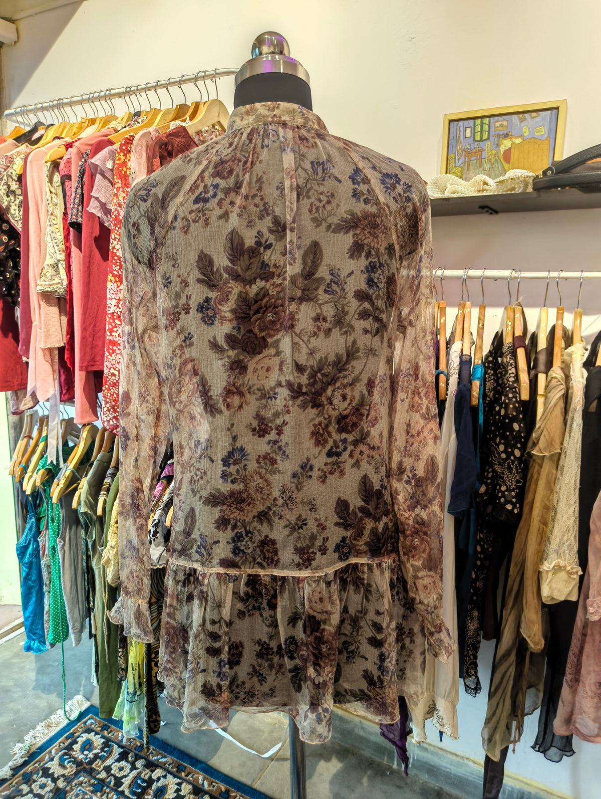Timeless floral silk dress