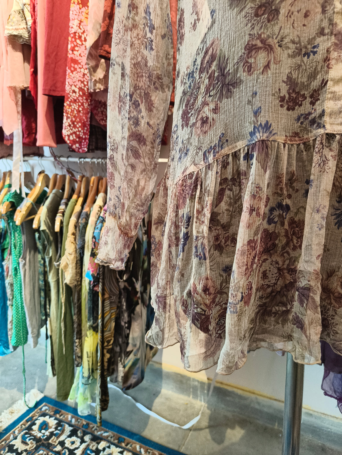 Timeless floral silk dress